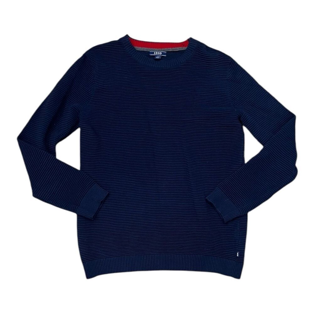 Izod Blue Ribbed Sweater Boys 18/20